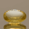Lemon Quartz gemstone 15.5 carats, natural light yellow oval-cut, premium quality for jewelry