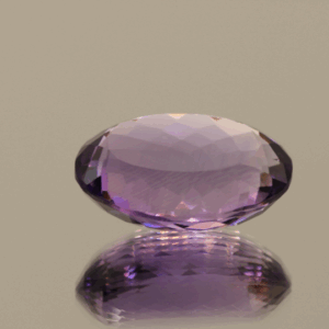 Natural oval cut amethyst gemstone with purple violet color, 17.70 × 13.00 mm
