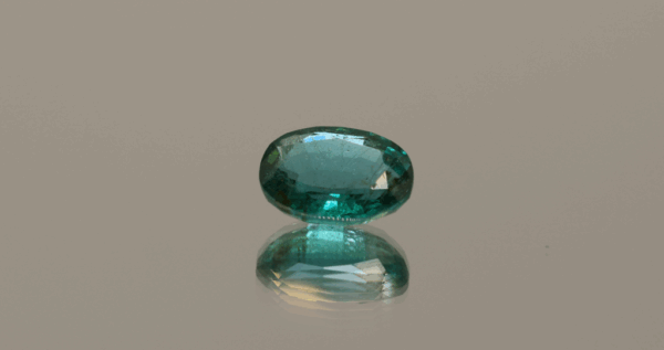 Natural Emerald cut oval gemstone 2.05 carats vivid green color minor oil treatment certified loose stone