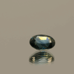Natural sapphire gemstone, 0.96 carat, oval cut, blue color, untreated, loose gemstone, dimensions 6.78 × 5.03 × 3.20 mm, origin Madagascar, GFCO certified.