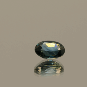 Natural sapphire gemstone, 0.96 carat, oval cut, blue color, untreated, loose gemstone, dimensions 6.78 × 5.03 × 3.20 mm, origin Madagascar, GFCO certified.