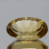 Natural oval cut citrine gemstone with yellow-orange color, 20.70 × 12.50 mm
