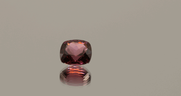 Natural rhodolite garnet gemstone 1.6 carats cushion cut purple color from Tanzania untreated certified loose stone