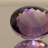Natural oval cut amethyst gemstone with purple violet color, 23.50 × 19.80 mm
