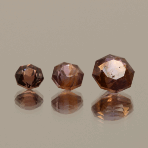 Natural sapphire set, total 1.88 carat, fancy cut, purple color, unheated, loose gemstones, dimensions 5.55 × 5.39 × 3.88 mm max, origin Madagascar, AIG certified.