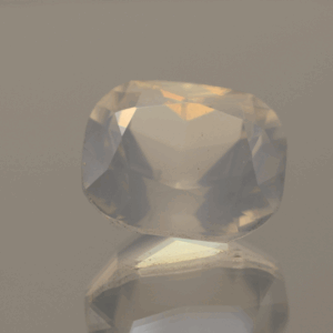 natural milky quartz gemstone 13.1 carat white cloudy cushion cut untreated loose gem