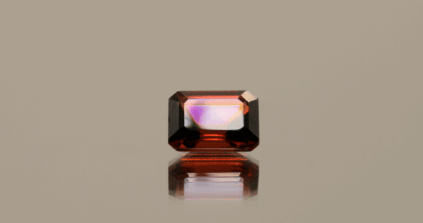 Natural almandine garnet 2.9 carats octagon cut purple-red color untreated loose gemstone