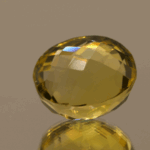 Lemon Quartz gemstone 20.37 carats, natural light yellow oval-cut, premium quality for jewelry
