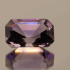 Natural octagon cut amethyst gemstone with purple violet color, 18.80 × 11.93 mm