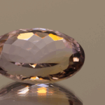 Natural oval cut ametrine gemstone with purple yellow color, 20.70 × 13.50 mm