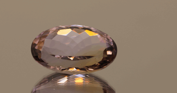 Natural oval cut ametrine gemstone with purple yellow color, 20.70 × 13.50 mm