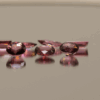 Natural rhodolite garnet gemstones 5.1 carats mixed cuts light purple color untreated loose stones set