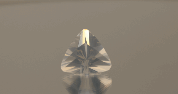 natural milky quartz gemstone 5.8 carat white cloudy trillion cut untreated loose gem