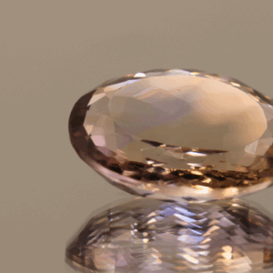 Natural oval cut ametrine gemstone with purple yellow color, 20.30 × 16.30 mm