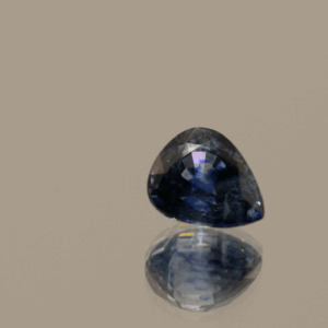 Cornflower blue pear-shaped sapphire, 1.20 carat, 6.55 × 5.45 × 4.12 mm, heat-treated, unknown origin, IGS certified.
