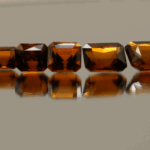Natural hessonite garnet stones set 41.3 carats total octagon cut orange color untreated gemstones