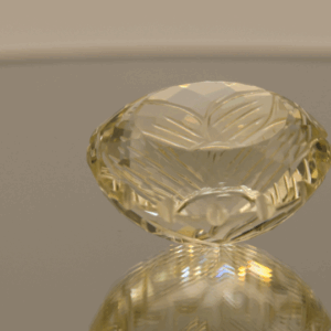 Lemon Quartz gemstone 43.6 carats, natural light yellow oval-cut, premium quality for jewelry