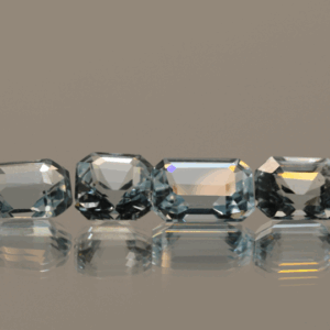 Natural octagon cut aquamarine gemstones with colorless hue, 7.30 × 5.50 mm