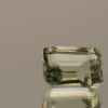 Natural prasiolite gemstone, 6.57 carat, octagon cut, pale green color, untreated, loose gemstone, dimensions 12.4 × 9.4 × 7.5 mm, ideal for fine jewelry.