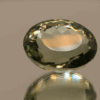 Natural prasiolite gemstone, 19.64 carat, oval cut, pale green color, untreated, loose gemstone, dimensions 19 × 14.6 × 11.4 mm, ideal for fine jewelry.
