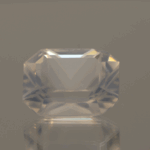 natural milky quartz gemstone 11 carat white cloudy octagon cut untreated loose gem