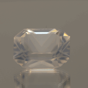 natural milky quartz gemstone 11 carat white cloudy octagon cut untreated loose gem