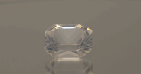 natural milky quartz gemstone 11 carat white cloudy octagon cut untreated loose gem