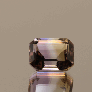 Natural octagon cut ametrine gemstone with purple yellow color, 11.20 × 8.80 mm