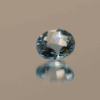 Blue round-shaped topaz, 3.7 carat, 9.5 × 9.5 × 6.0 mm, no treatment, unknown origin.