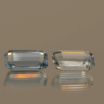 Natural octagon cut aquamarine gemstone with light blue hue, 10.30 × 7.10 mm