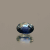 Natural sapphire gemstone, 0.93 carat, oval cut, cornflower blue color, heat-treated, loose gemstone, dimensions 6.81 × 5.09 × 3.20 mm, origin Madagascar, GFCO certified.