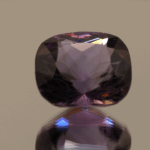 Natural cushion cut amethyst gemstone with purple violet color, 17.80 × 15.90 mm
