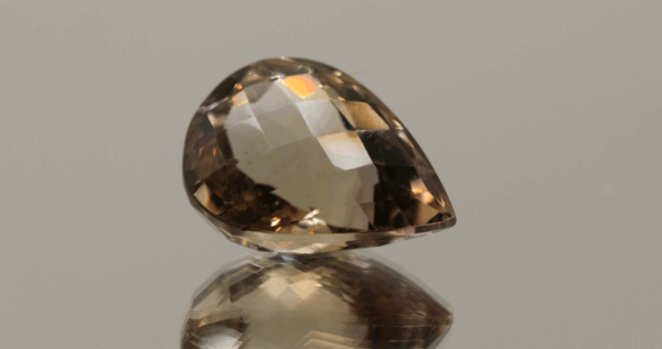 Natural pear cut ametrine gemstone with purple yellow color, 17.60 × 14.10 mm