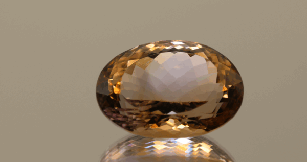 Natural oval cut ametrine gemstone with purple yellow color, 20.20 × 15.00 mm