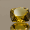 Lemon Quartz gemstone 17.36 carats, natural light yellow square cushion cut, fine quality loose stone