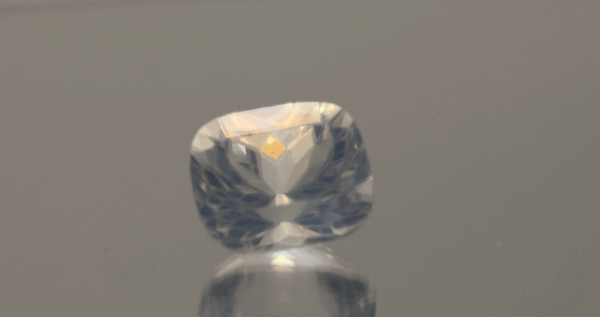 natural milky quartz gemstone 10.15 carat white cloudy cushion