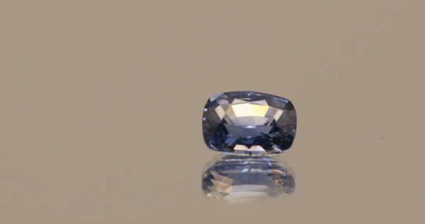 Natural Blue Sapphire Cushion gemstone, 1.43 carat, cushion cut, blue color, heat treated, loose gemstone, dimensions 7.2 × 5.91 × 3.74 mm, origin unknown, AIG certified.