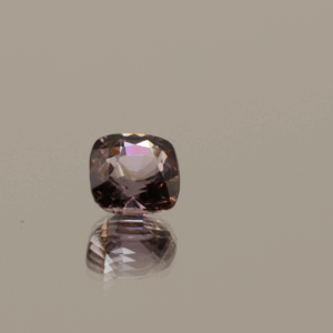 Purple spinel stone, cushion-cut, 1.40 carat, 6.47 × 6.02 × 4.24 mm, natural untreated gemstone, AIG certified.