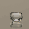 Natural cushion cut aquamarine gemstone with colorless hue, 10.50 × 9.00 mm