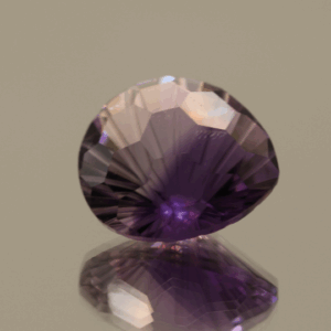Natural pear cut amethyst gemstone with purple violet color, 12.60 × 12.20 mm