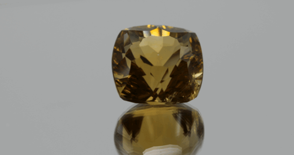 Faceted Citrine Gemstone – Yellow Orange, Cushion, 16.51 carats