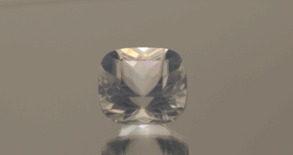 natural milky quartz gemstone 11 carat white cloudy cushion cut untreated loose gem