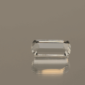 Natural octagon cut aquamarine gemstone with colorless hue, 11.40 × 5.70 mm