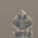 natural milky quartz gemstone 9.03 carat white cloudy trillion cut 13.6x13.6x10.3 mm untreated loose gem