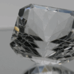 Colorless octagon-shaped white quartz, 162.29 carat, 32.6 × 31.2 × 24.0 mm, no treatment, unknown origin.