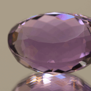 Natural oval cut amethyst gemstone with purple violet color, 20.50 × 16.00 mm