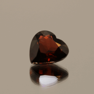 Natural spessartite garnet gemstone 3.7 carats heart cut orange red color untreated loose stone