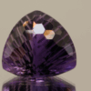 Natural trillion cut amethyst gemstone with purple violet color, 16.30 × 15.90 mm