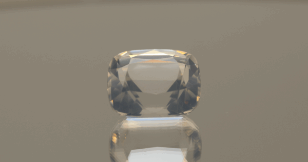 natural milky quartz gemstone 10.58 carat white cloudy cushion cut untreated loose gem