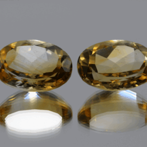 Faceted Citrine Gemstone – Yellow Orange, Oval, 11.25 carats